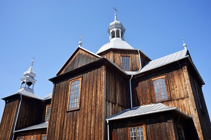 Kirche aus Holz Konstruktion